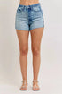 Judy Blue Hw Rigid Magic Cut Off Denim Shorts with Raw Side Seams STYLE SOURCE
