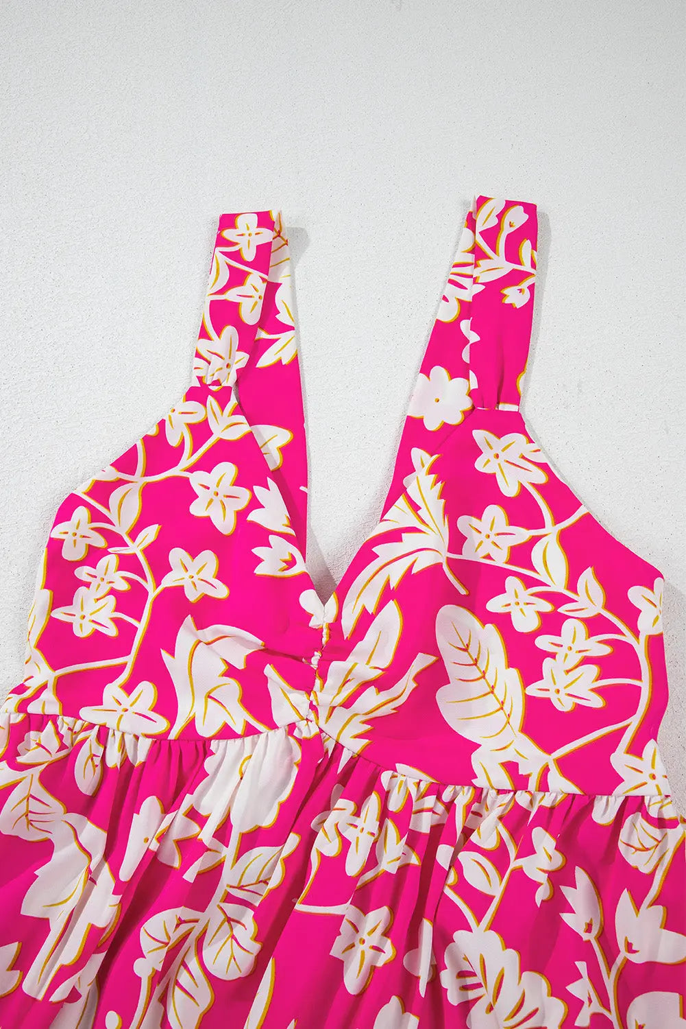 Rose Floral V Neck Crisscross Backless Maxi Dress STYLE SOURCE