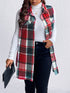 Honey Plus Size Pocketed Plaid Button Up Vest Coat STYLE SOURCE