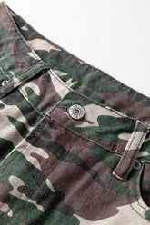 Camo Denim Cargo Wide Leg Pants STYLE SOURCE