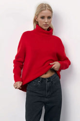 Basic Bae Turtleneck Long Sleeve Dropped Shoulder Sweater STYLE SOURCE