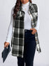 Honey Plus Size Pocketed Plaid Button Up Vest Coat STYLE SOURCE