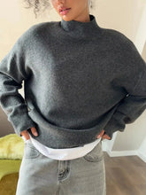 Mock Neck Dropped Shoulder Sweater STYLE SOURCE
