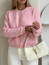 Button Up Texture Knit Cardigan STYLE SOURCE