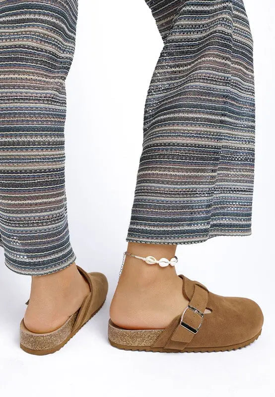 Ratiha Buckle Accent Slip-On Footbed Mules STYLE SOURCE