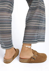 Ratiha Buckle Accent Slip-On Footbed Mules STYLE SOURCE