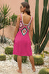 Geometric V-Neck Spaghetti Strap Cover Up Dress STYLE SOURCE