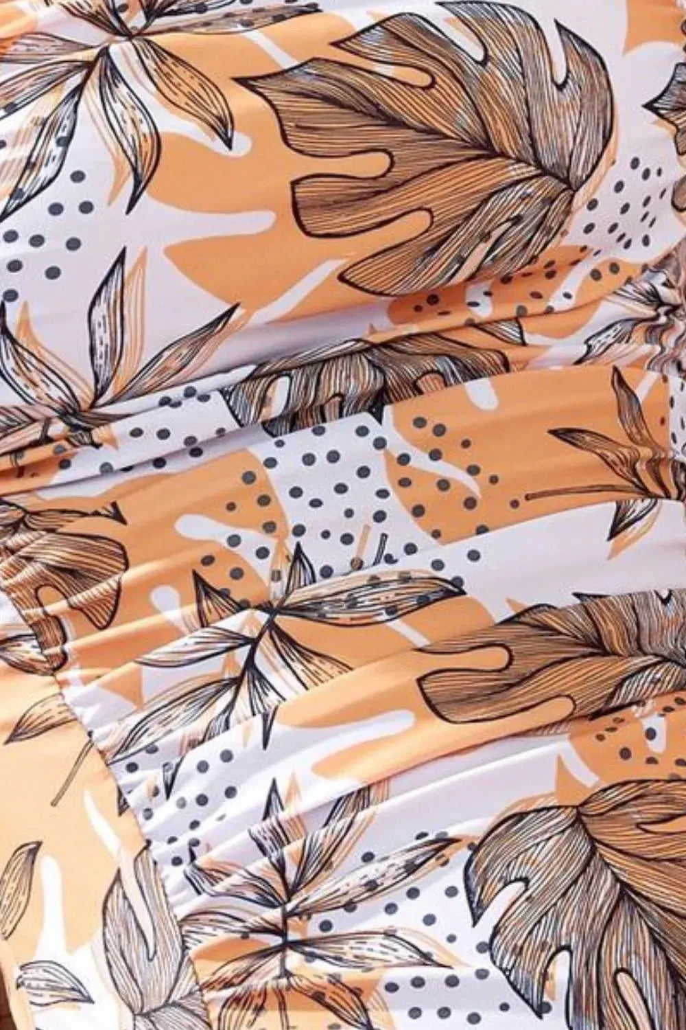 Square Neck Printed One-Piece Swimwear and Cover Up Swim Set STYLE SOURCE