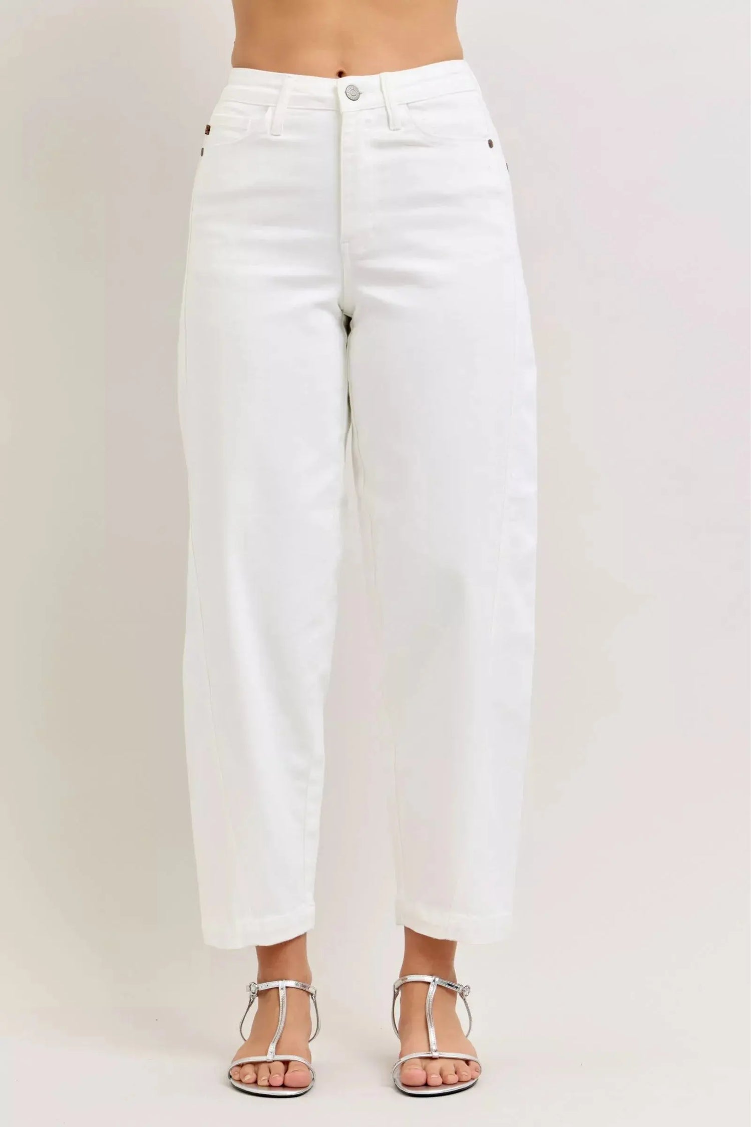 Judy Blue High-Waisted Rigid Magic Panel Barrel Jeans STYLE SOURCE
