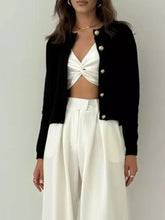 Button Up Texture Knit Cardigan STYLE SOURCE