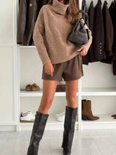 Full Size Lace Detail Cami Dress and Turtleneck Oversized Sweater Set Plus Size STYLE SOURCE