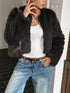 Faux Fur Cropped Women's Coat Outerwear STYLE SOURCE