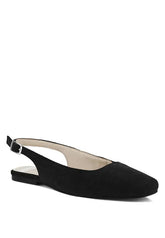 Sozani Genuine Suede Leather Slingback Flats STYLE SOURCE