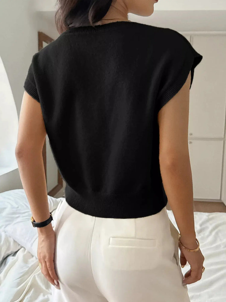Flower One Shoulder Sweater STYLE SOURCE
