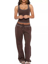 Scoop Neck Tank Top and Drawstring Pants Set STYLE SOURCE