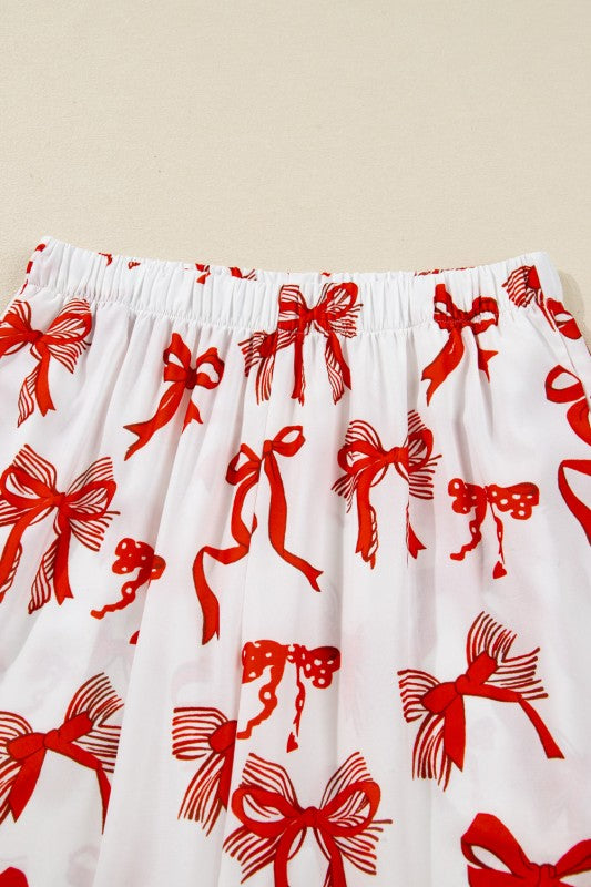 Christmas Bow Top and Pants Pajama Set STYLE SOURCE