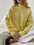 Mock Neck Dropped Shoulder Sweater STYLE SOURCE