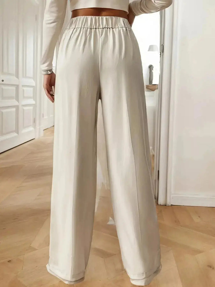 Full Size High-Waisted Wide-Leg Pants Plus Size STYLE SOURCE