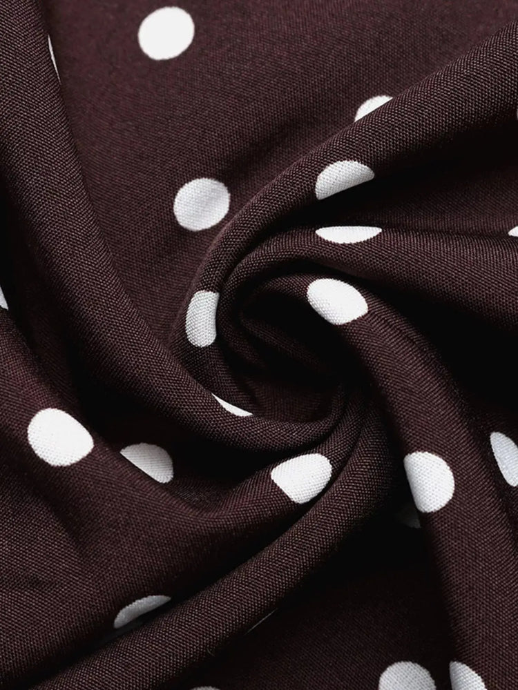 Halter Neck Polka Dot Maxi Dress STYLE SOURCE