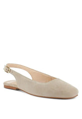 Sozani Genuine Suede Leather Slingback Flats STYLE SOURCE