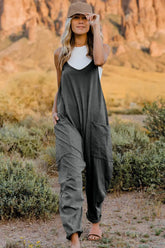 Double Take  V-Neck Sleeveless Jumpsuit with Pocket STYLE SOURCE