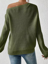 Single Shoulder Knit Sweater STYLE SOURCE