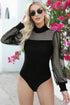 Mesh Long Sleeve Bodysuit STYLE SOURCE