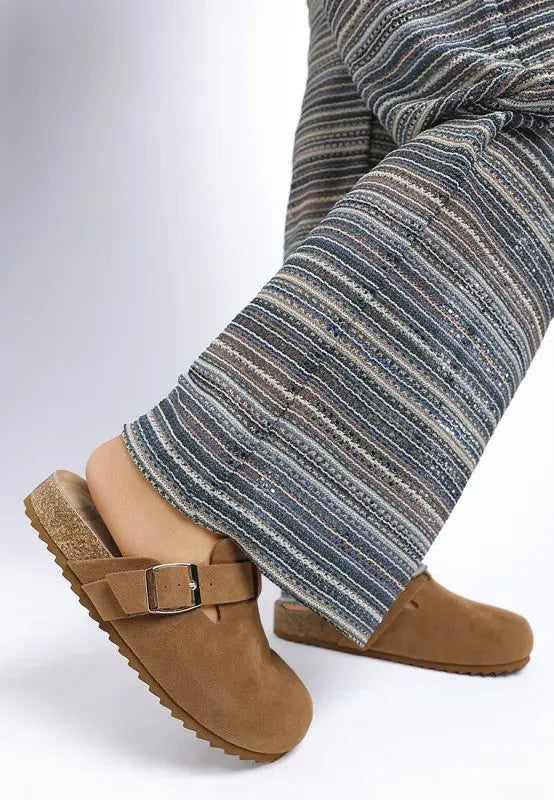Ratiha Buckle Accent Slip-On Footbed Mules STYLE SOURCE