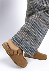 Ratiha Buckle Accent Slip-On Footbed Mules STYLE SOURCE