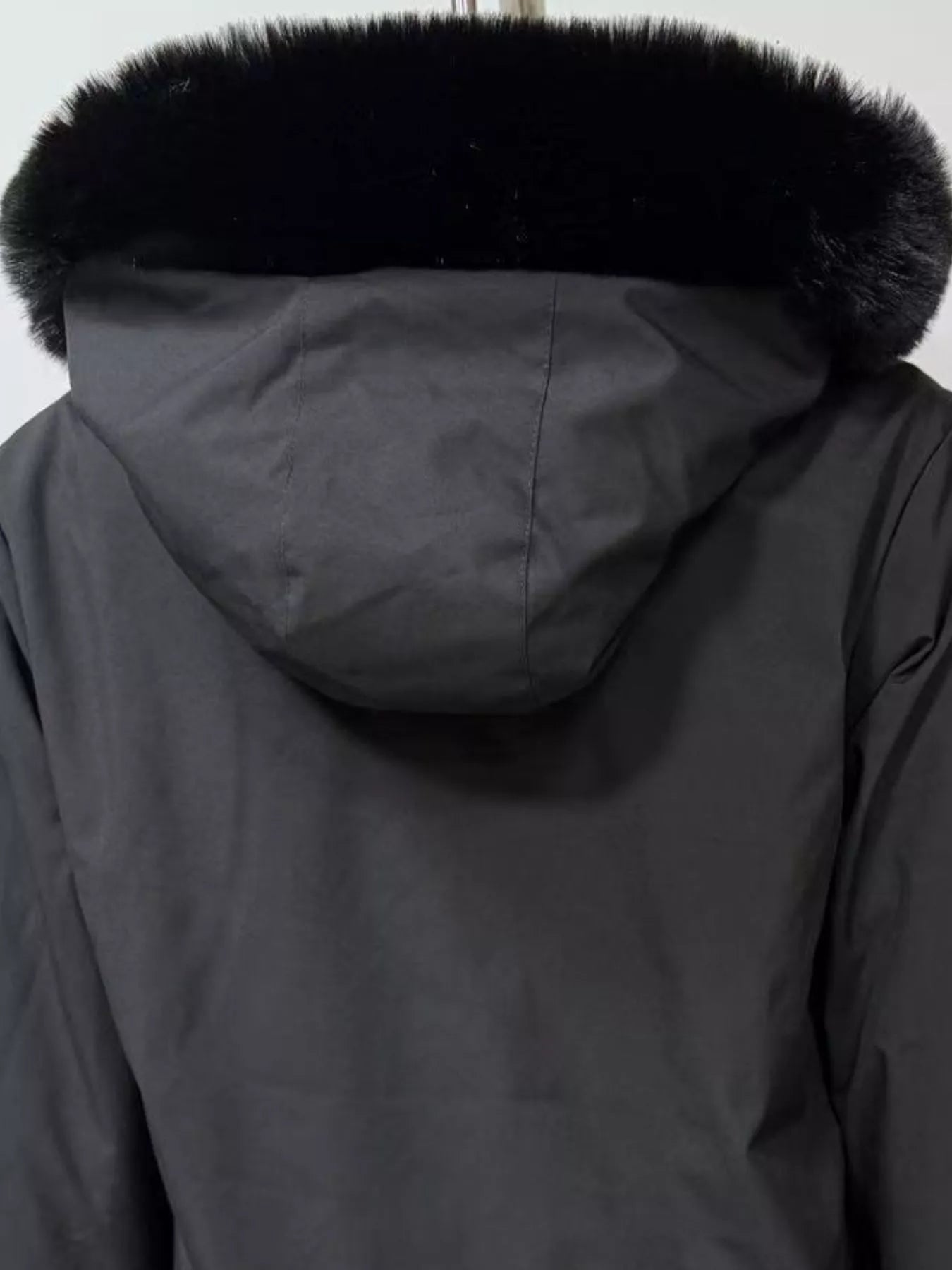 Full Size Fur Hooded Warm Winter Parka Outerwear Plus Size STYLE SOURCE