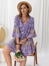 Plus Size Floral Print Ruffle Hem Mini Dress STYLE SOURCE