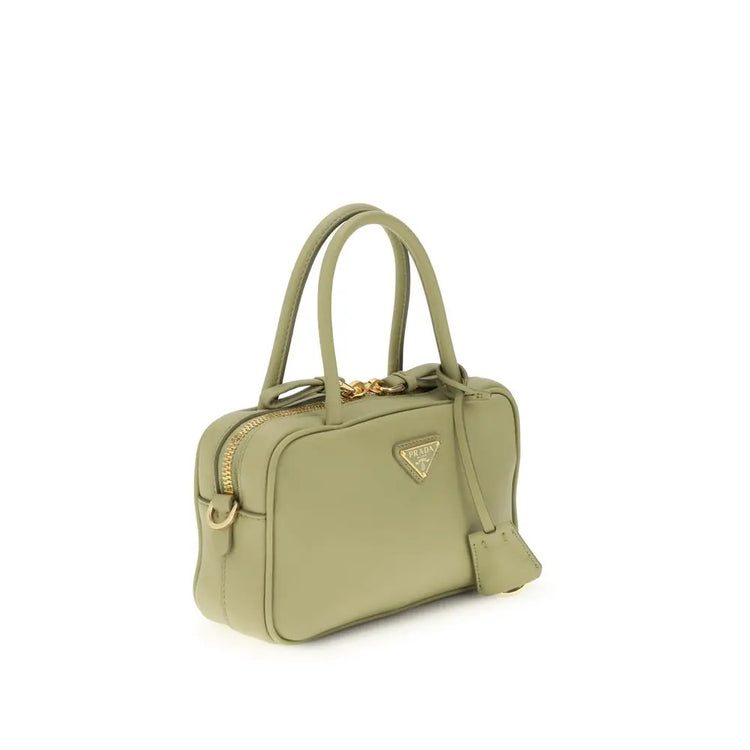 Prada Bicolor Calf Leather Bos Taurus Handbag Prada