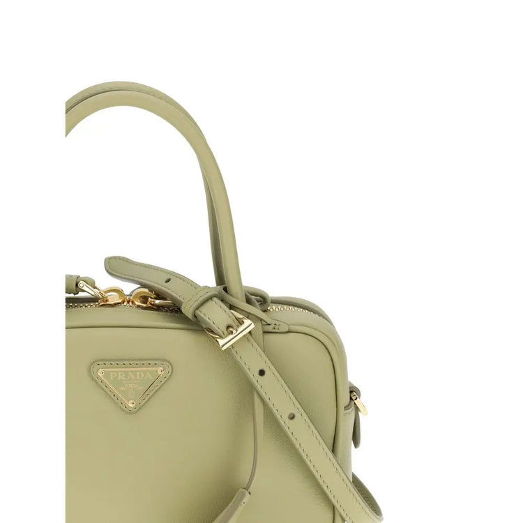 Prada Bicolor Calf Leather Bos Taurus Handbag Prada