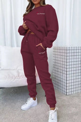 Round Neck Sweatshirt and Joggers Set STYLE SOURCE