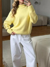 Mock Neck Dropped Shoulder Sweater STYLE SOURCE