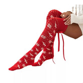 Christmas Bow Knee-High Socks STYLE SOURCE