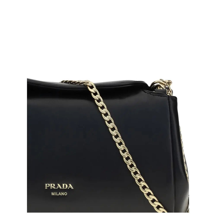 Prada Black Calf Leather Bos Taurus Shoulder Bag Prada