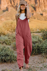Double Take  V-Neck Sleeveless Jumpsuit with Pocket STYLE SOURCE