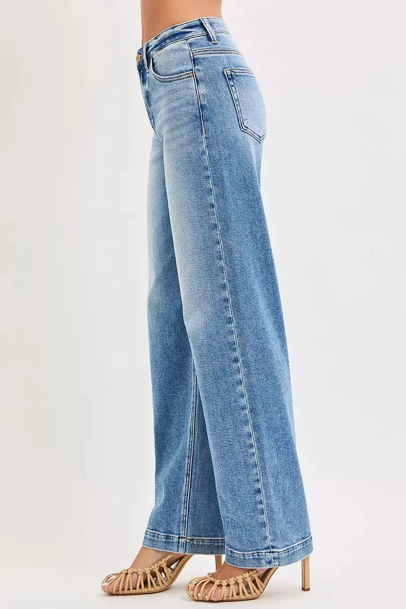 RISEN High Rise Wide Baggy Jeans STYLE SOURCE