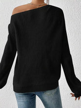 Single Shoulder Knit Sweater STYLE SOURCE