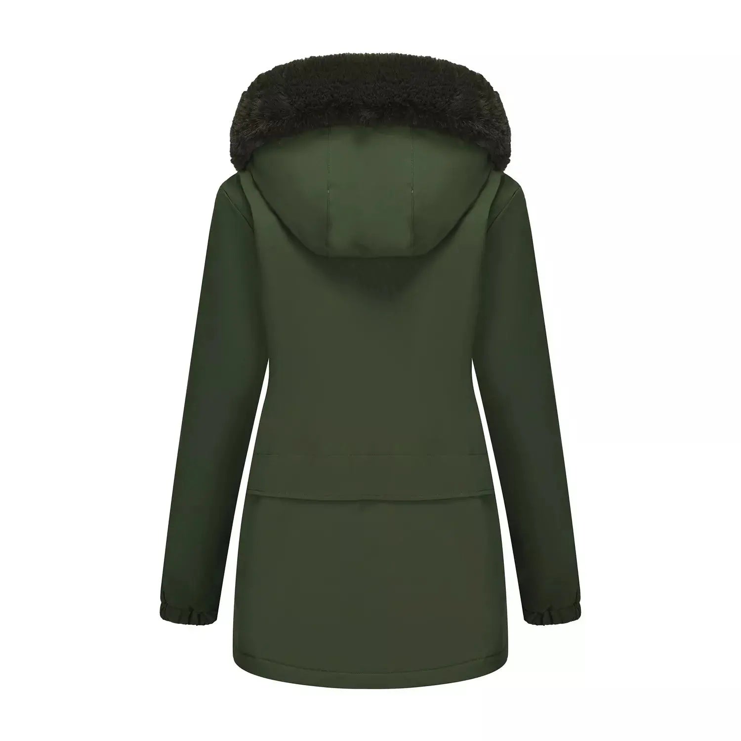 Full Size Fur Hooded Warm Winter Parka Outerwear Plus Size STYLE SOURCE