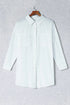 Button-Up Longline Shirt with Breast Pockets STYLE SOURCE
