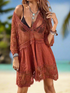 Lace Detail Plunge Cover-Up Dress STYLE SOURCE