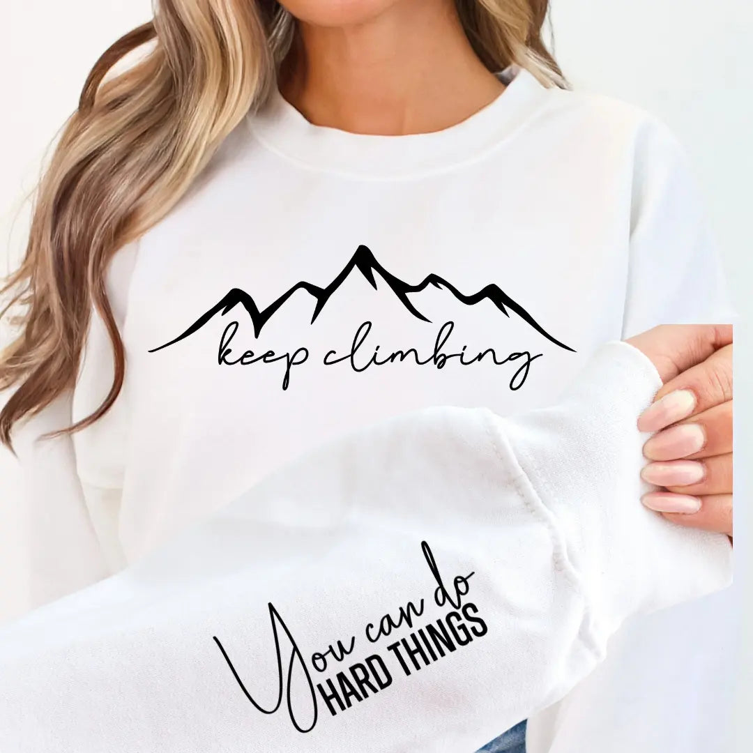 Keep Climbing Graphic Sweatshirt STYLE SOURCE