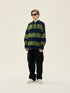 Kangaroo Stripes Hooded Casual Loose Pullover STYLE SOURCE