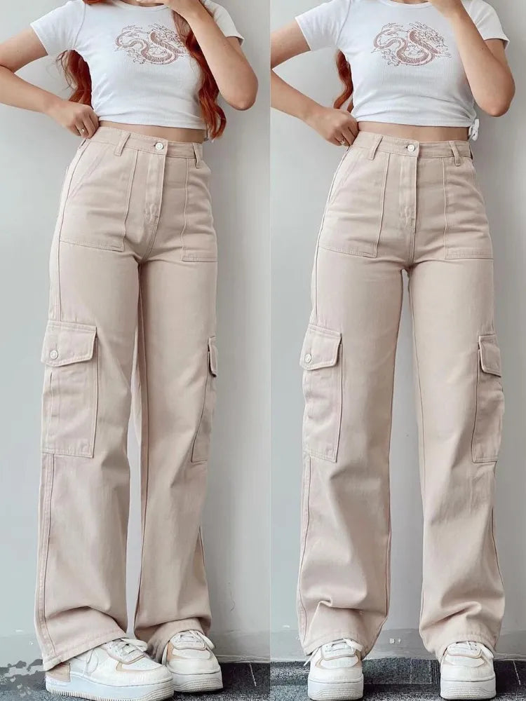 Y2K Women Vintage Cargo Pants Streetwear STYLE SOURCE