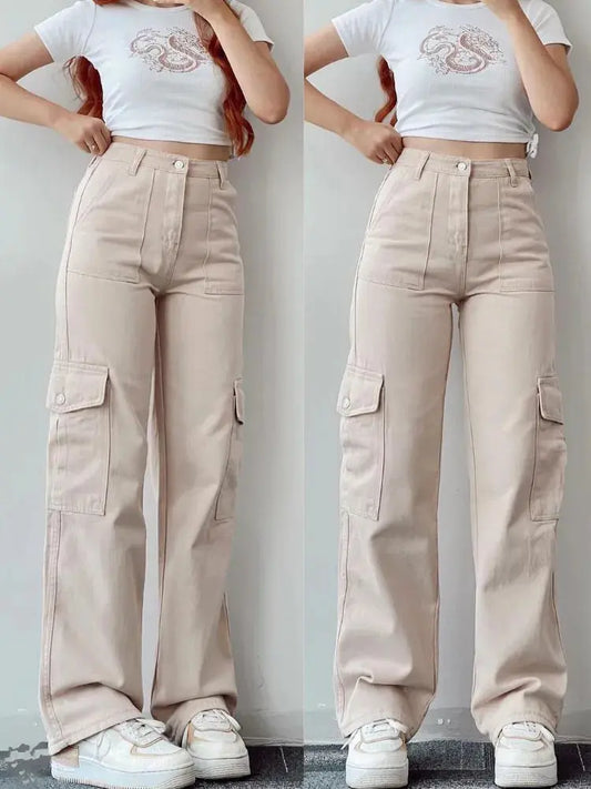 Y2K Women Vintage Cargo Pants Streetwear STYLE SOURCE