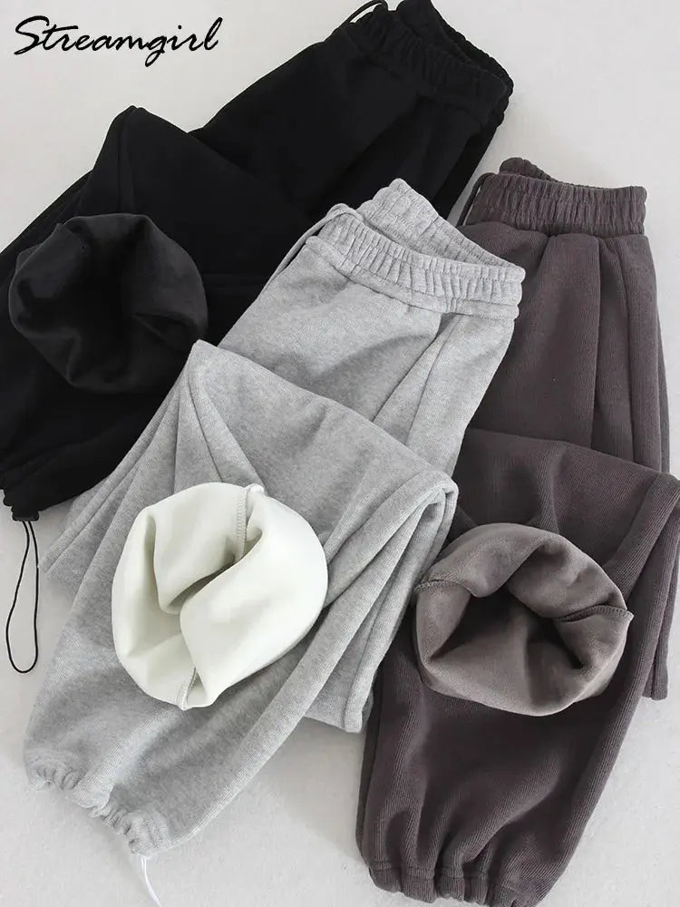 Winter Warm Sweatpants For Women High Waist Jogger STYLE SOURCE