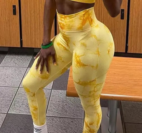 Women Tiedye Gym Leggings Seamless Mujer STYLE SOURCE