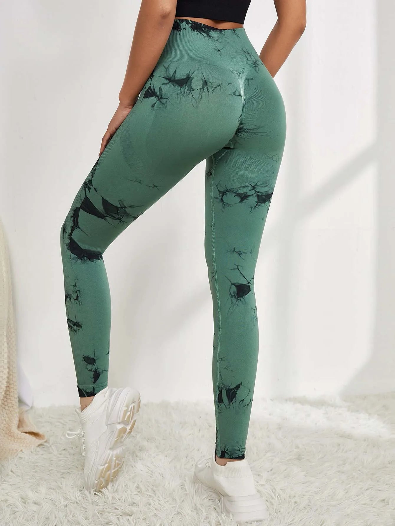 47 Color Marbling Tie-Dye Yoga Pants STYLE SOURCE